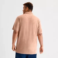 mutual weave Big and Tall Mens Regular Fit Easy-on + Easy-off Adaptive Short Sleeve Polo Shirt