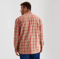 mutual weave Lightweight Mens Long Sleeve Regular Fit Big and Tall Flannel Shirt