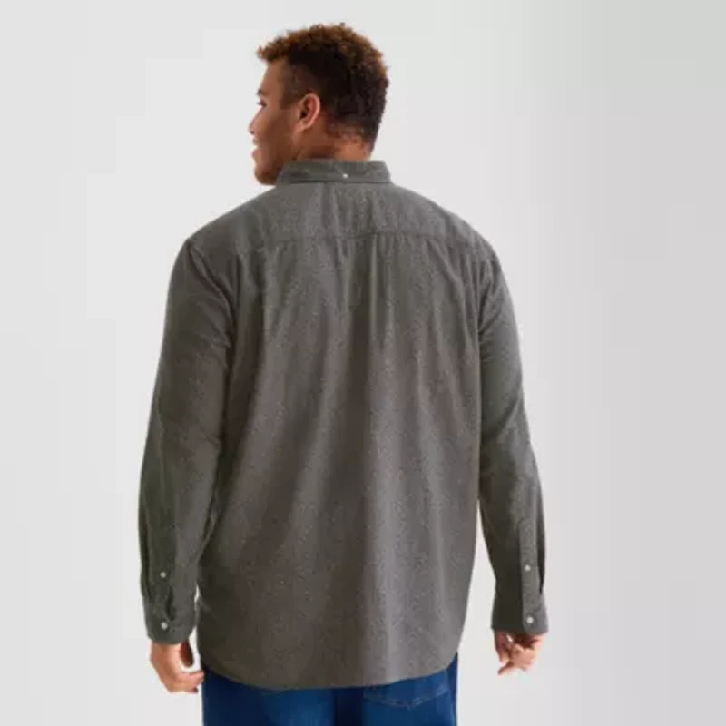 mutual weave Lightweight Mens Long Sleeve Regular Fit Big and Tall Flannel Shirt