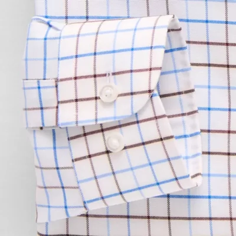 Stafford Coolmax All Season Oxford Mens Regular Fit Stretch Fabric Wrinkle Free Long Sleeve Dress Shirt