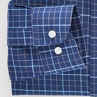 Stafford Coolmax All Season Oxford Mens Regular Fit Stretch Fabric Wrinkle Free Long Sleeve Dress Shirt