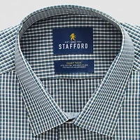 Stafford Slim Smart Tech Mens Fit Stretch Fabric Wrinkle Free Long Sleeve Dress Shirt