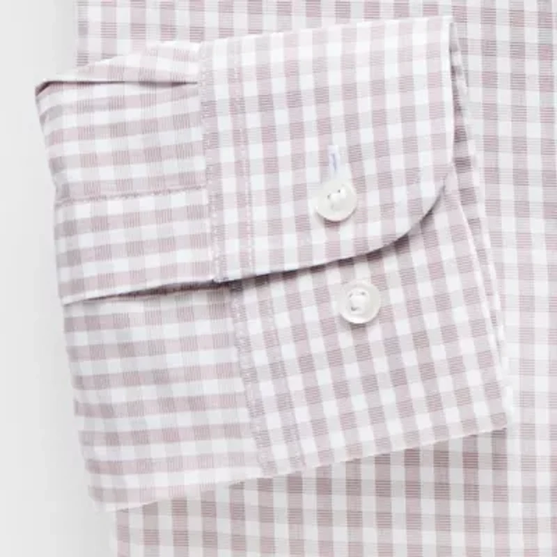 Stafford Smart Tech Mens Slim Fit Stretch Fabric Wrinkle Free Long Sleeve Dress Shirt