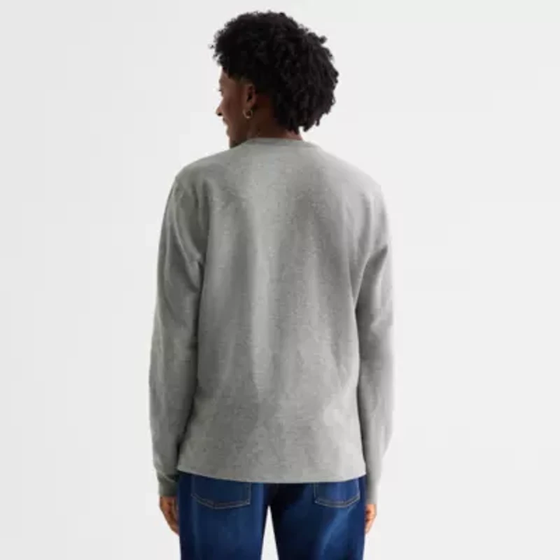 mutual weave Mens Long Sleeve Regular Fit Henley Shirt