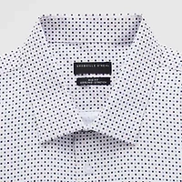 Shaquille O'Neal XLG Big And Tall Mens Regular Fit Easy Care Stretch Fabric Long Sleeve Dress Shirt