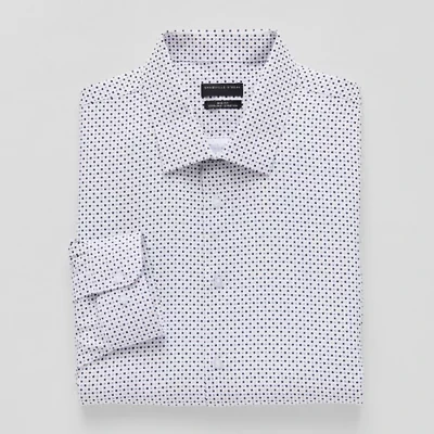 Shaquille O'Neal XLG Big And Tall Mens Regular Fit Easy Care Stretch Fabric Long Sleeve Dress Shirt