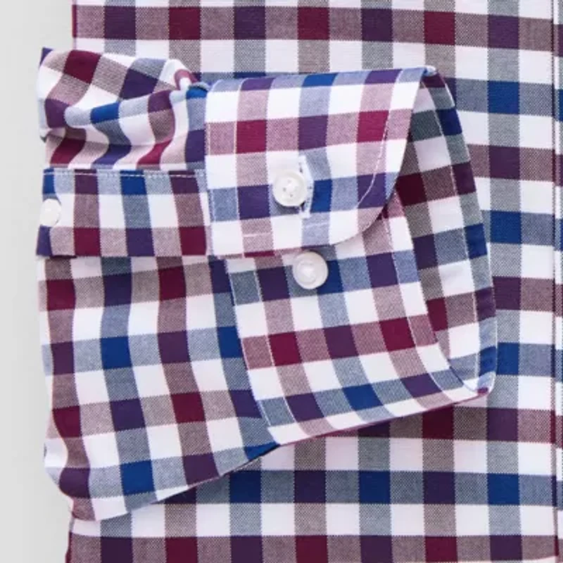 Stafford Big and Tall Coolmax All Season Oxford Mens Regular Fit Stretch Fabric Wrinkle Free Long Sleeve Dress Shirt