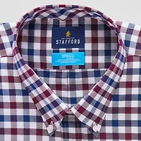 Stafford Big and Tall Coolmax All Season Oxford Mens Regular Fit Stretch Fabric Wrinkle Free Long Sleeve Dress Shirt
