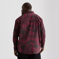 Shaquille O'Neal XLG™ Mens Long Sleeve Classic Fit Big and Tall Button-Down Shirt