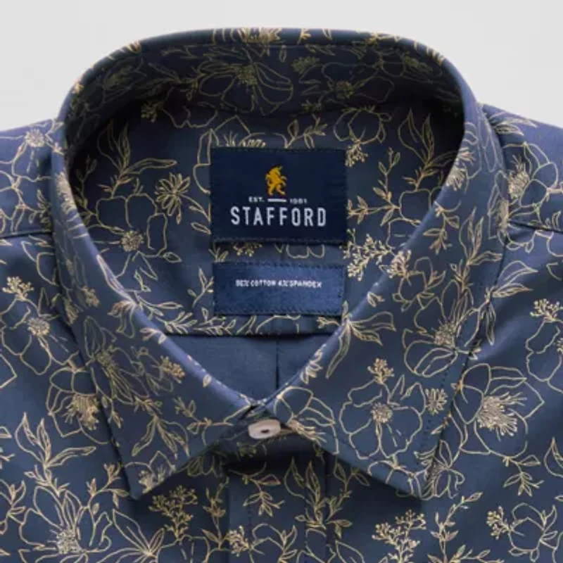 Stafford Mens Regular Fit Long Sleeve Dress Shirt