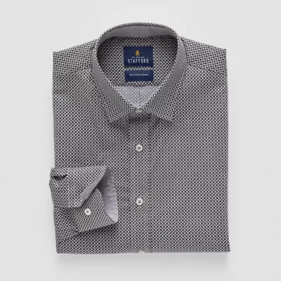 Stafford Mens Regular Fit Long Sleeve Dress Shirt