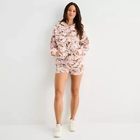 Forever 21 Womens Long Sleeve Embellished Fleece Juniors Hoodie