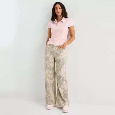 Forever 21 Womens Straight Low Rise Juniors Flat Front Pant