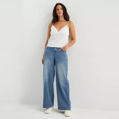 Forever 21 - Juniors Womens Low Rise Wide Leg Jean