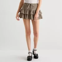 Forever 21 Womens Mid Rise Mini Juniors Flared Skirt