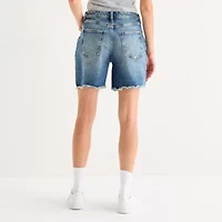 Arizona Womens Mid Rise Denim Short
