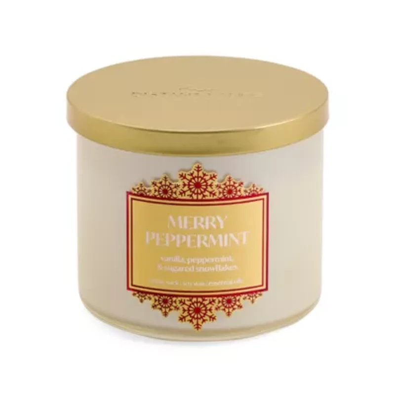 Distant Lands Merry Peppermint 3-Wick Scented Jar Candle