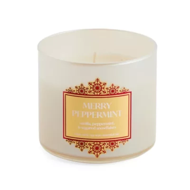 Distant Lands Merry Peppermint 3-Wick Scented Jar Candle