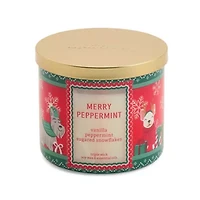 Distant Lands Merry Peppermint 3-Wick Scented Jar Candle