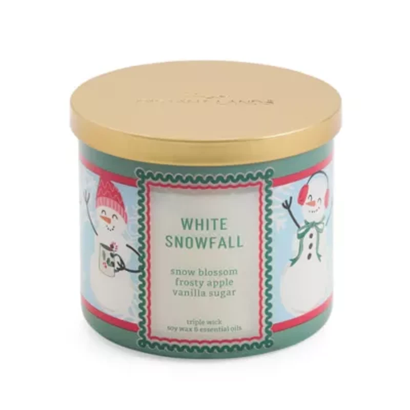 Distant Lands White Snowfall 3-Wick Scented Jar Candle