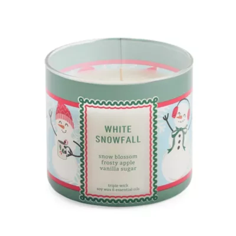 Distant Lands White Snowfall 3-Wick Scented Jar Candle