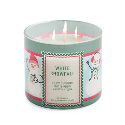Distant Lands White Snowfall 3-Wick Scented Jar Candle