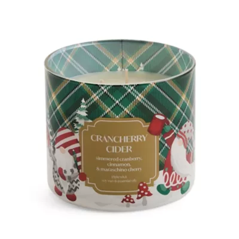 Distant Lands Crancherry Cider 3-Wick Scented Jar Candle