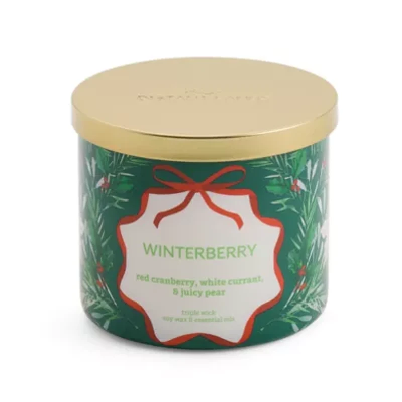 Distant Lands Winterberry 3-Wick Scented Jar Candle