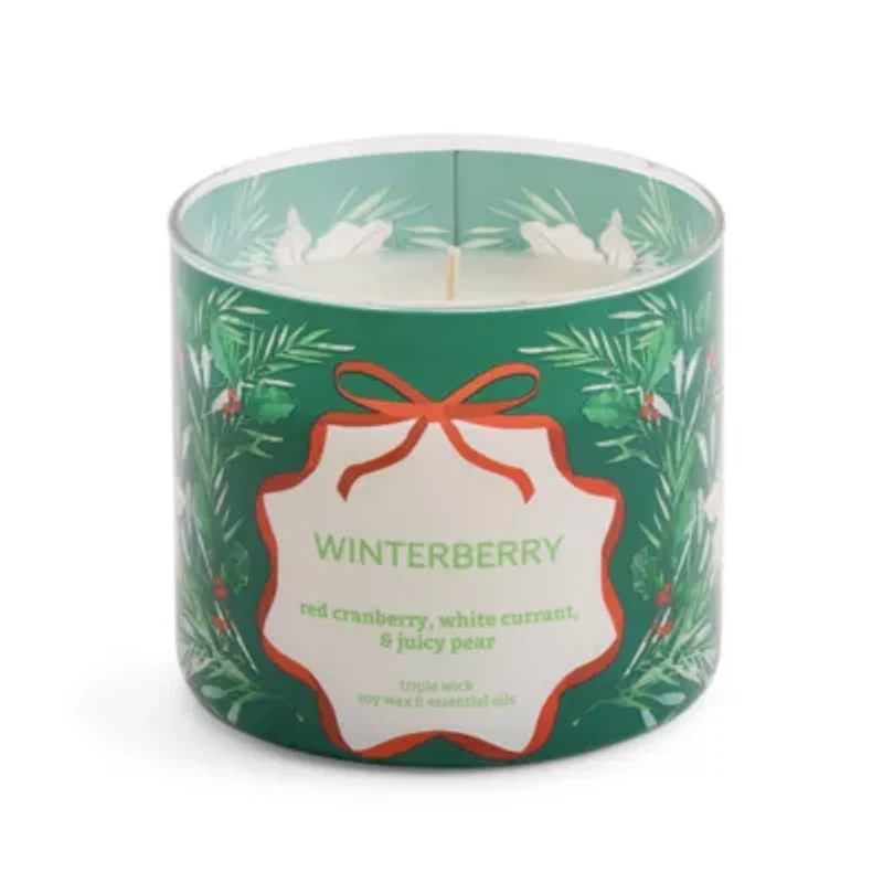 Distant Lands Winterberry 3-Wick Scented Jar Candle
