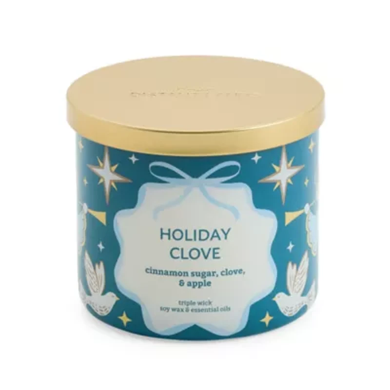 Distant Lands Holiday Clove 3-Wick Scented Jar Candle