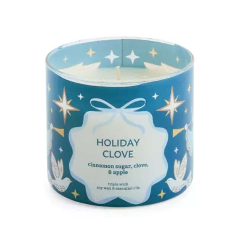 Distant Lands Holiday Clove 3-Wick Scented Jar Candle