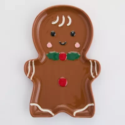 North Pole Trading Co. Gingerbread Stoneware Spoon Rest