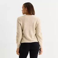 Liz Claiborne Womens V Neck Long Sleeve Pullover Sweater