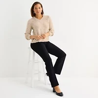 Liz Claiborne Womens V Neck Long Sleeve Pullover Sweater