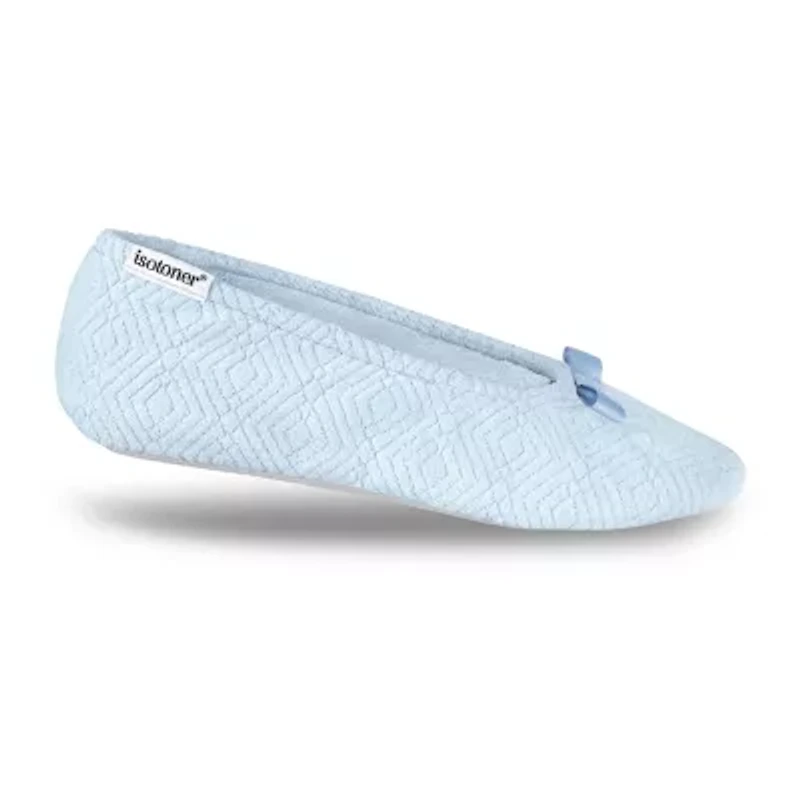 Isotoner Microterry Womens Ballerina Slippers