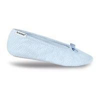 Isotoner Microterry Womens Ballerina Slippers