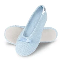 Isotoner Microterry Womens Ballerina Slippers
