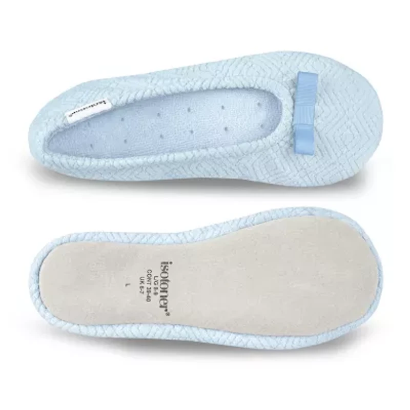 Isotoner Microterry Womens Ballerina Slippers