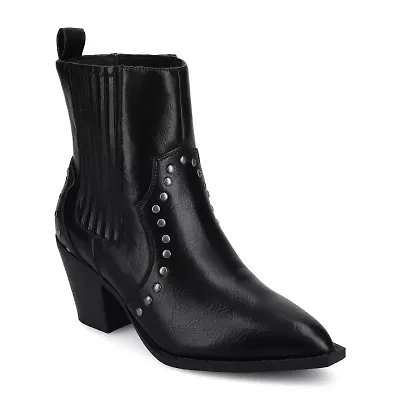Journee Collection Womens Braylee Block Heel Booties