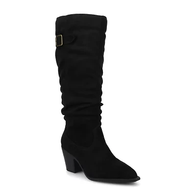 Journee Collection Womens Kaleah Block Heel Dress Boots