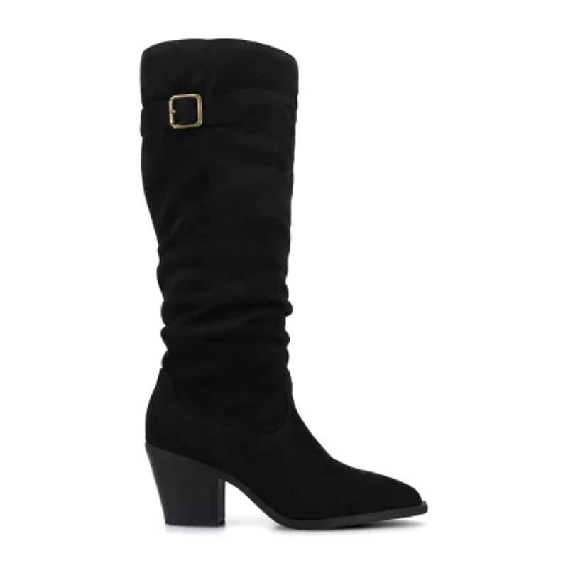 Journee Collection Womens Kaleah Block Heel Dress Boots