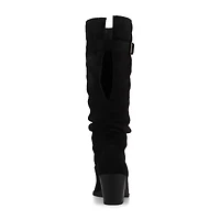 Journee Collection Womens Kaleah-Wc Wide Calf Block Heel Dress Boots Width
