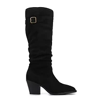 Journee Collection Womens Kaleah-Wc Wide Calf Block Heel Dress Boots Width