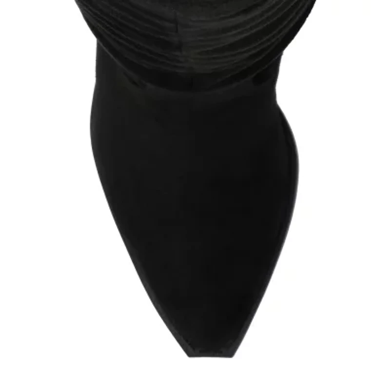 Journee Collection Womens Kaleah-Wc Wide Calf Stacked Heel Dress Boots Width