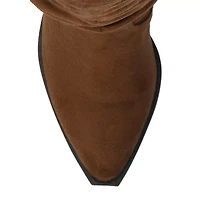 Journee Collection Womens Kaleah-Wc Wide Calf Stacked Heel Dress Boots Width