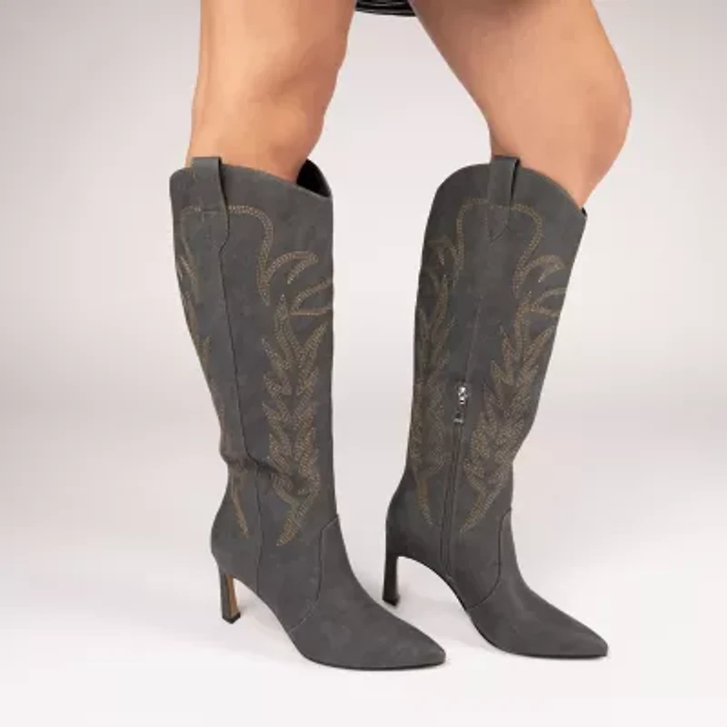 Journee Collection Womens Laramie Stiletto Heel Dress Boots