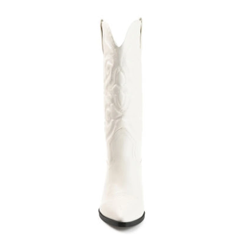 Journee Collection Womens Chantry Stacked Heel Dress Boots