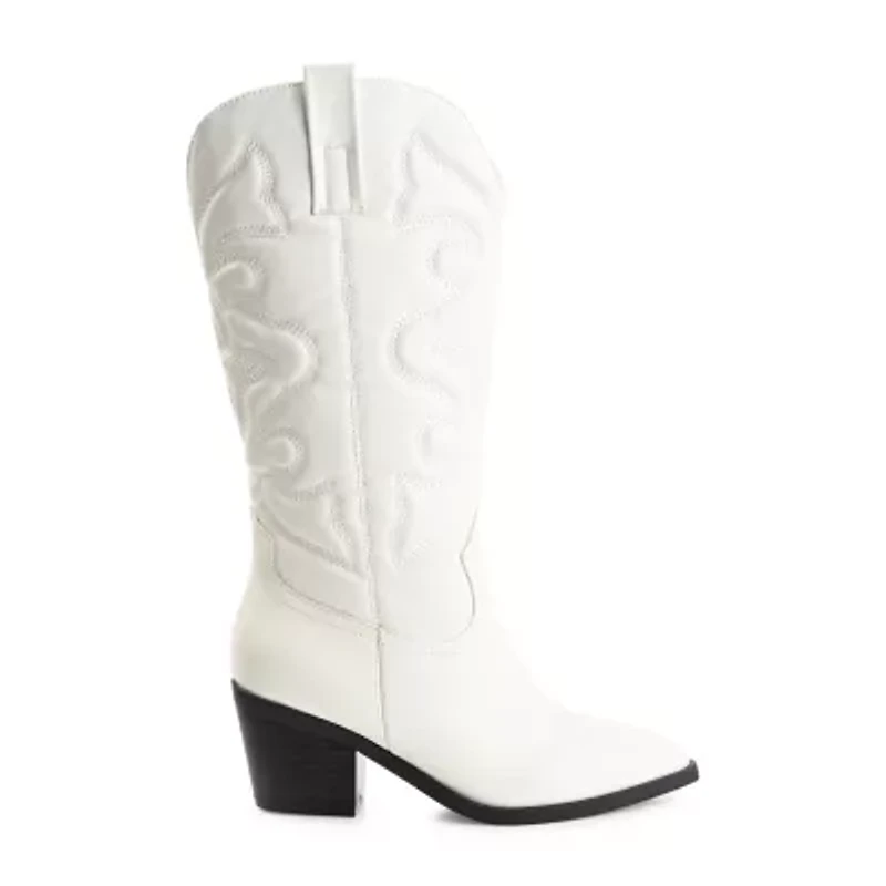 Journee Collection Womens Chantry Stacked Heel Dress Boots