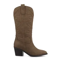 Journee Collection Womens Chantry Stacked Heel Dress Boots