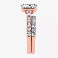 (G-H / Vs2-Si1) Womens 2 1/2 CT. T.W. Lab Grown White Diamond 14K Gold Side Stone Bridal Set